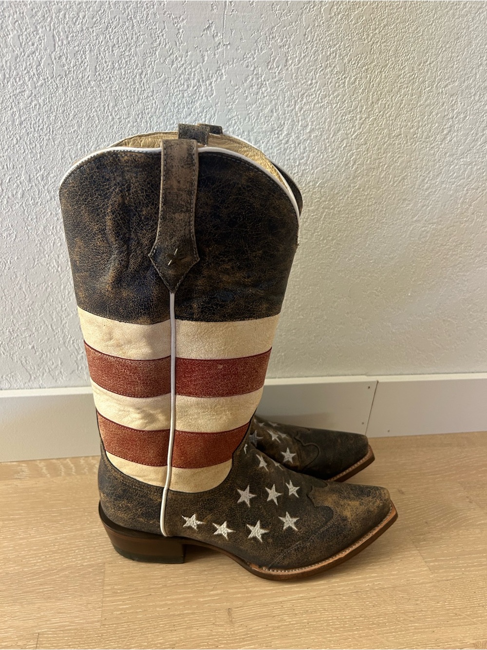 Roper Women’s Cowboy Boots Red, White, & Blue - Picture 3 of 4